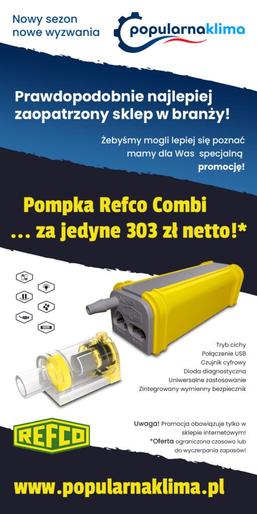 mailing popularnaklima 01 512x1024 - Promocja na pompki skroplin REFCO COMBI - Sklep popularnaklima.pl